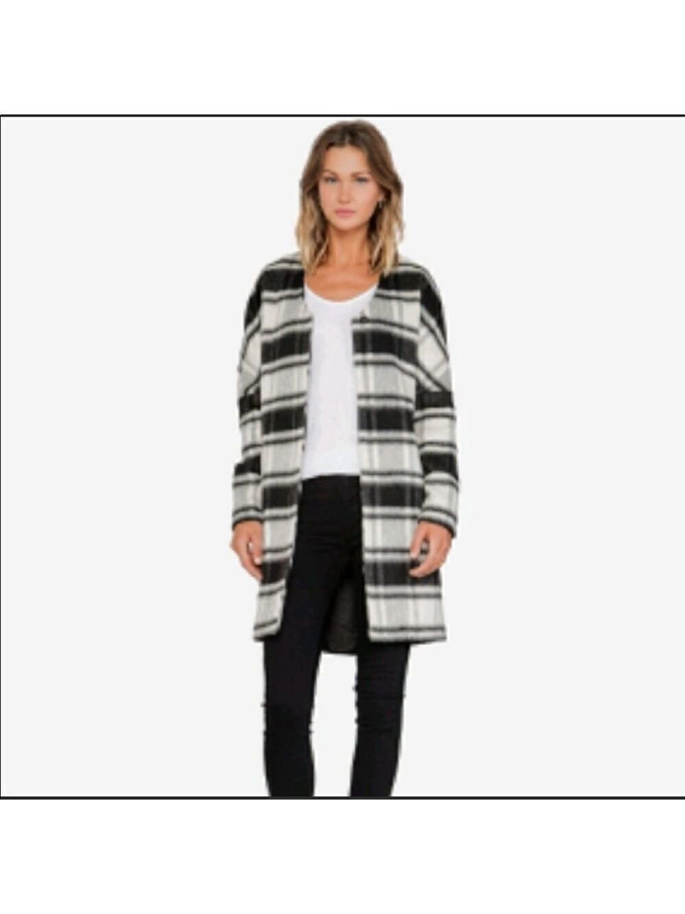 Scotch & Soda Maison Scotch Black and White Plaid wool blend Jacket